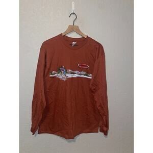 Vintage Colorado Skiing Shirt Ski Long Sleeve Steamboat Graphic Anvil VTG 90s L